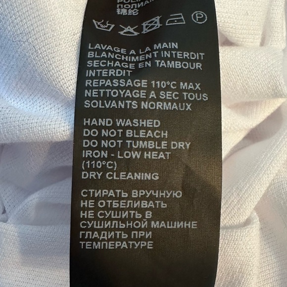 The Kooples Sport White Lace Inset Pique Polo Shirt Short Sleeve size 1/Small - Picture 10 of 12